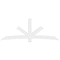 Ekena Millwork Alberta Architectural Grade PVC Gable Bracket, 108"W x 40 1/2"H x 4"D x 6"F, 9/12 Pitch GBP108X41X0406ALB00 - alternate 3